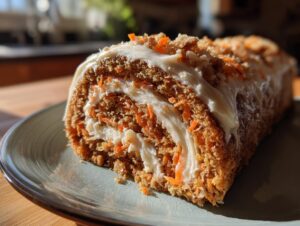 Carrot Cake Roll with Cream Cheese