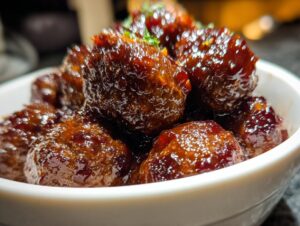 Crockpot Grape Jelly Meatballs