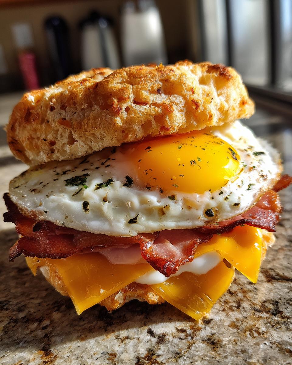 Cloud Bread Breakfast Sandwich - detail 1