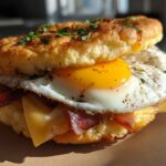 Cloud Bread Breakfast Sandwich