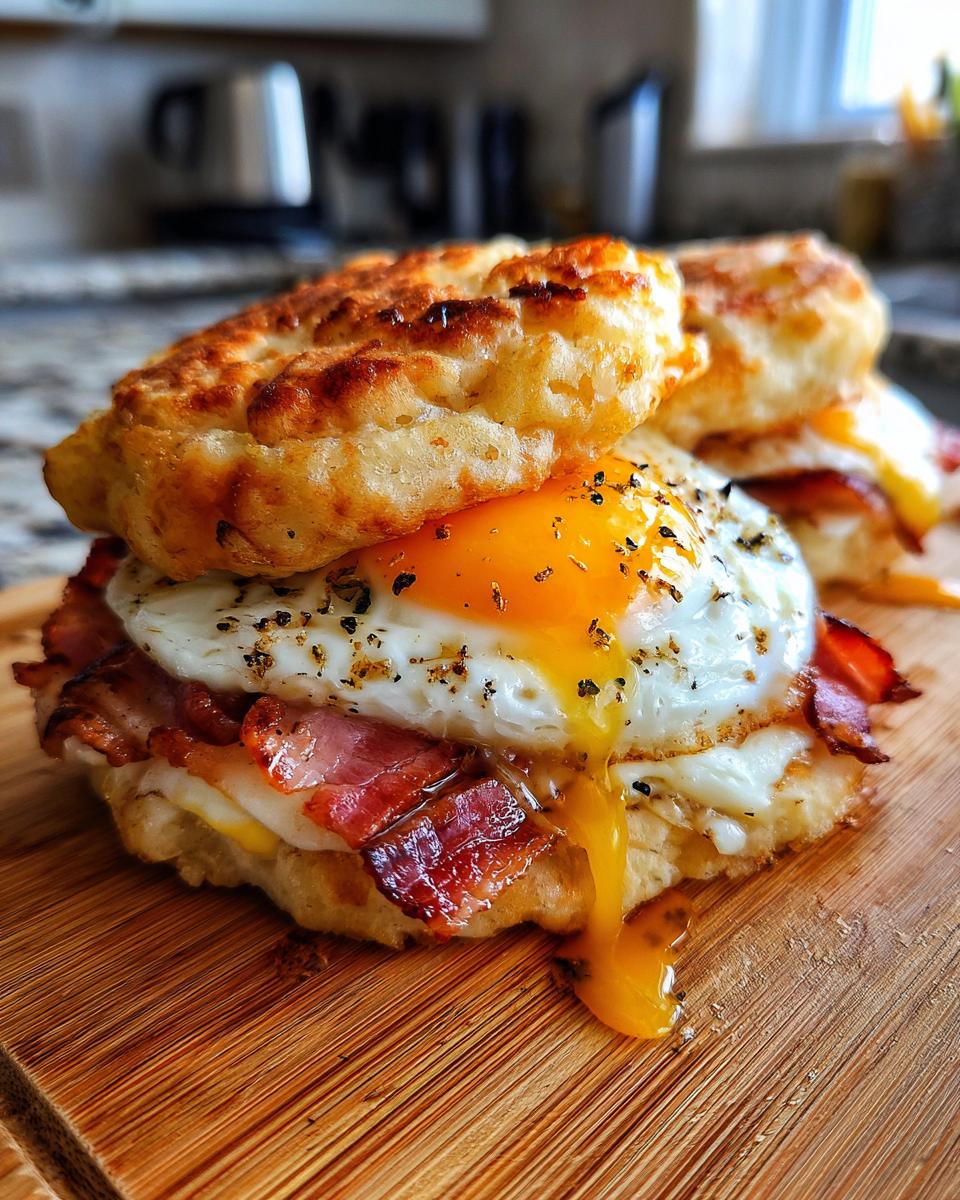 Cloud Bread Breakfast Sandwich - detail 2