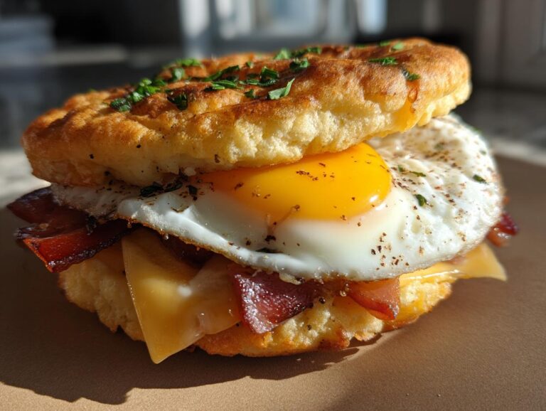 Cloud Bread Breakfast Sandwich