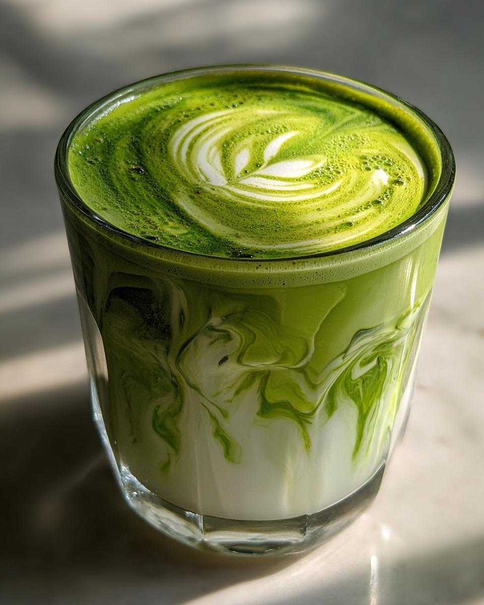 Coconut matcha latte - detail 1