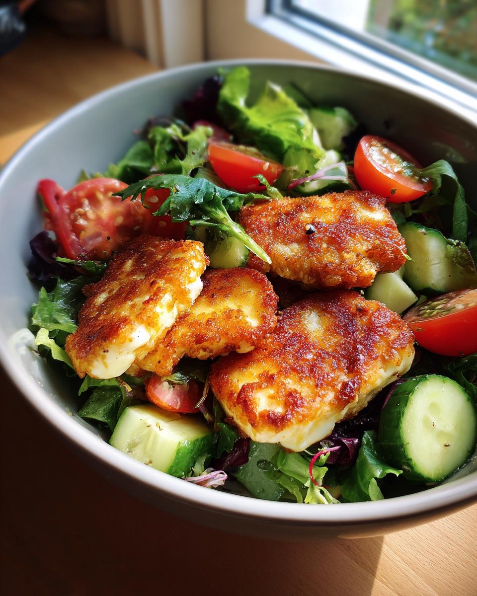 Crispy halloumi salad - detail 1