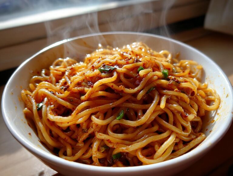 Garlic chili oil noodles
