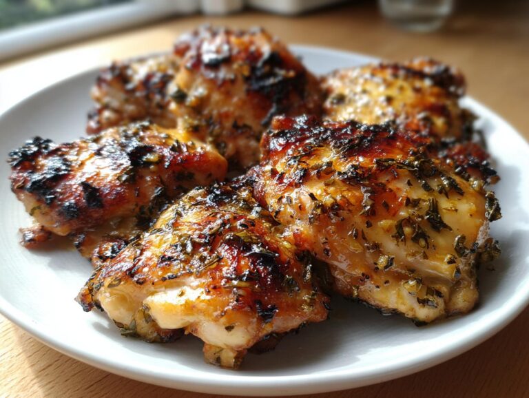Garlic lemon chicken thighs