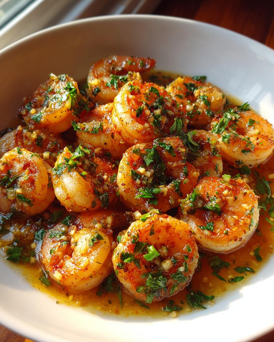 Honey garlic shrimp - detail 1