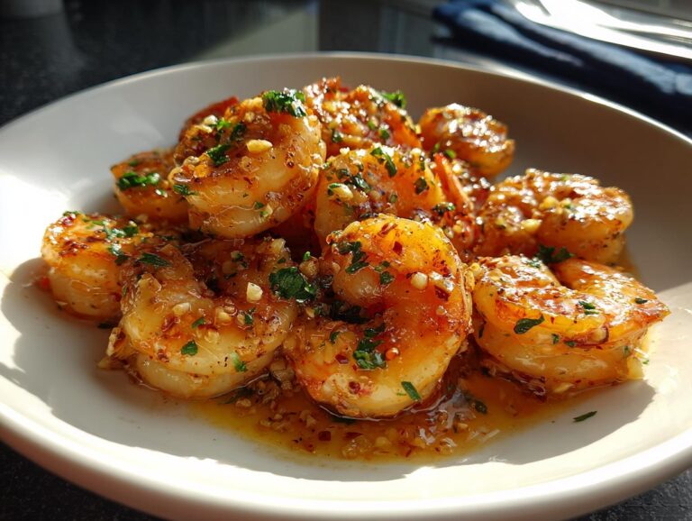 Honey garlic shrimp