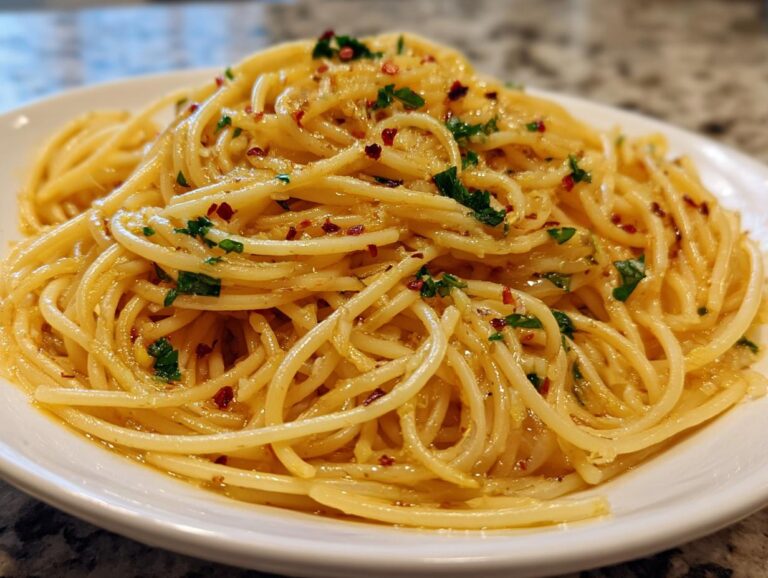 Lemon garlic butter pasta