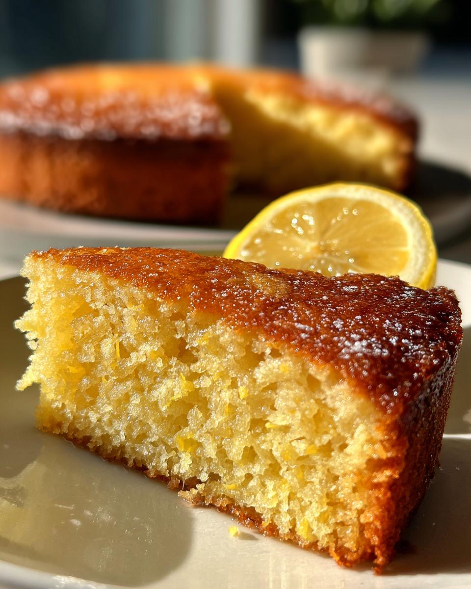 Lemon olive oil cake - detail 1