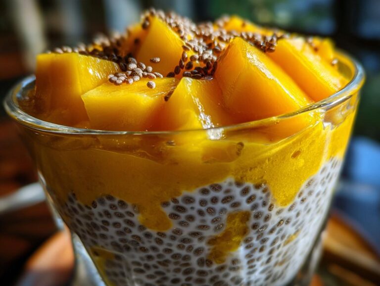 Mango chia pudding