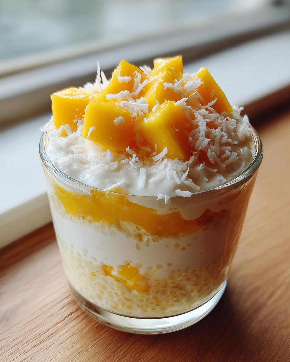 Mango coconut chia pudding - detail 1