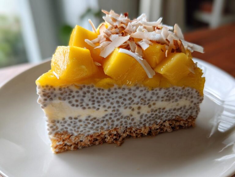 Mango coconut chia pudding