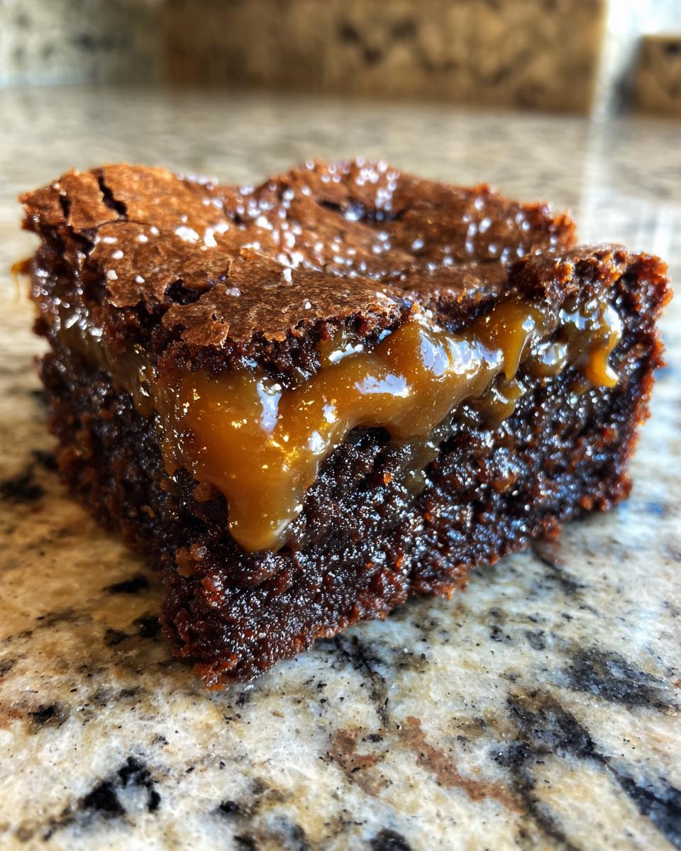 Miso caramel brownies - detail 1
