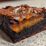 Miso caramel brownies