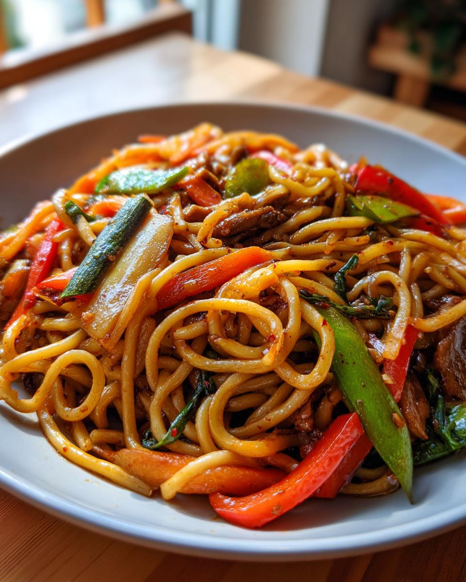 Spicy noodle stir fry - detail 1