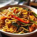Spicy noodle stir fry