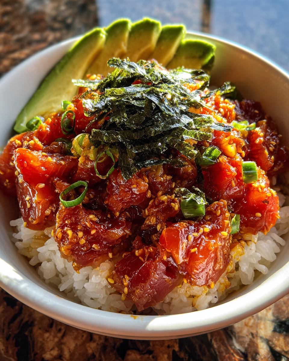 Spicy tuna rice bowls - detail 1