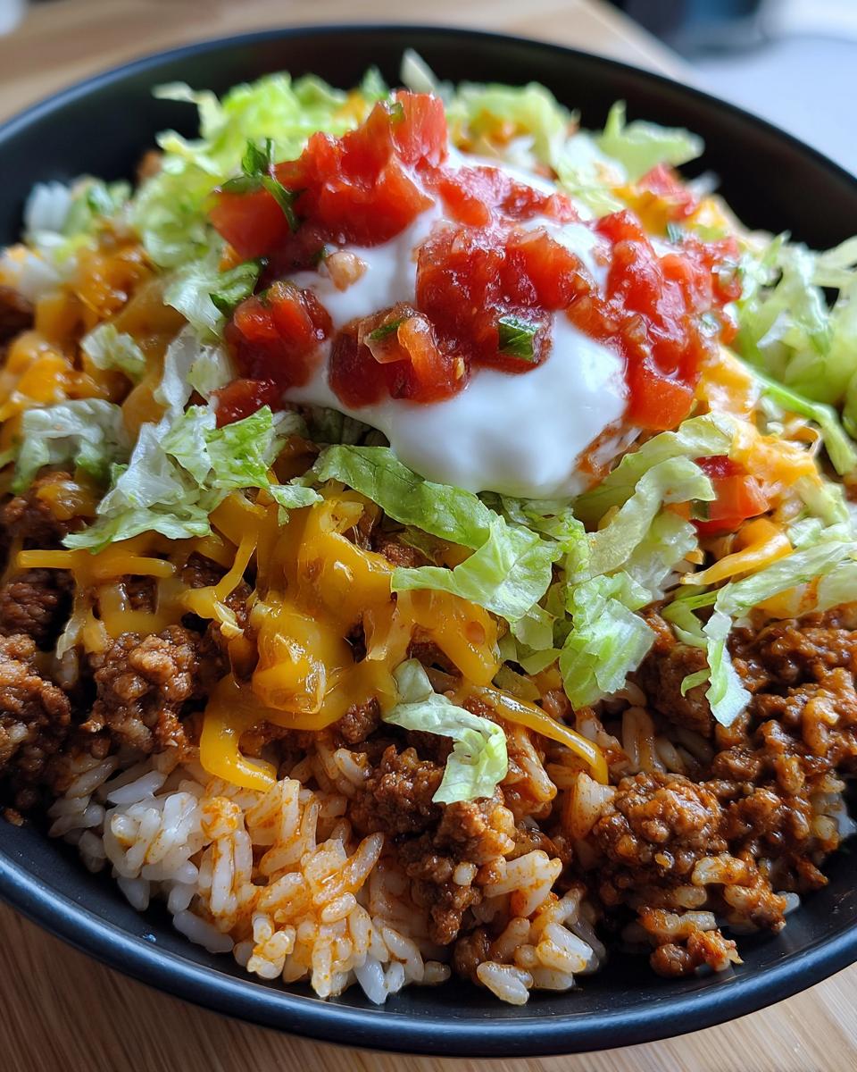 Taco rice bowls - detail 1