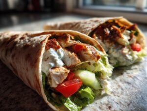 Tzatziki chicken wraps