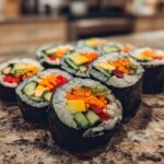 Veggie sushi rolls