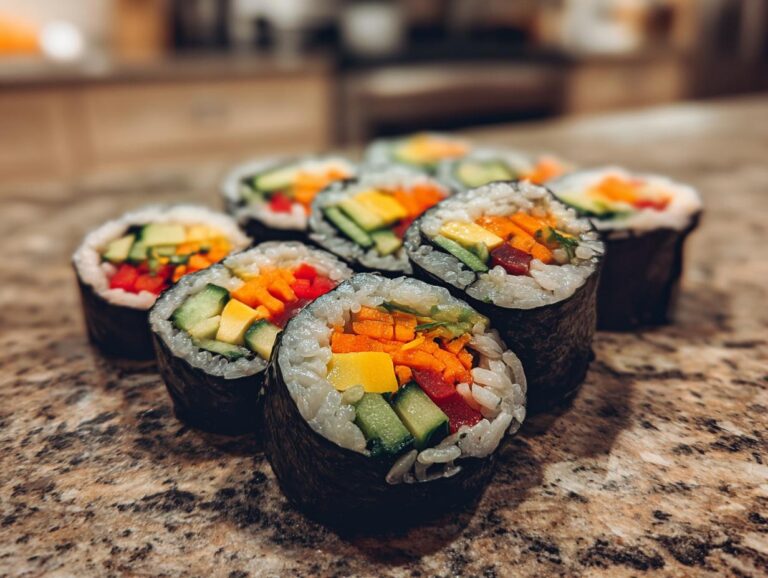 Veggie sushi rolls